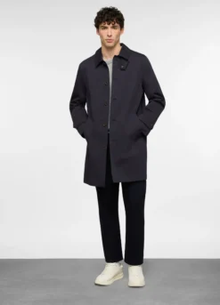 Trench in twill misto cotone uomo