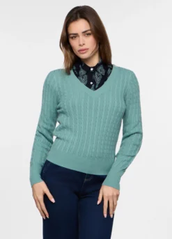 Tricot a treccia donna