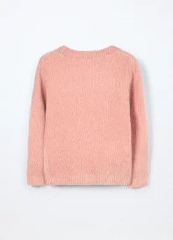 Tricot in ciniglia con paillettes bambina