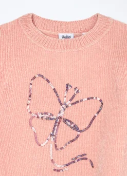 Tricot in ciniglia con paillettes bambina