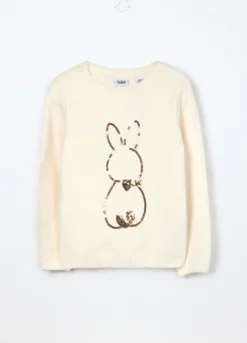 Tricot in ciniglia con paillettes bambina