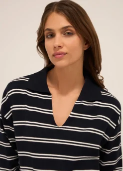 Tricot misto viscosa a righe donna