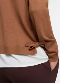 Tricot misto viscosa con inserto donna