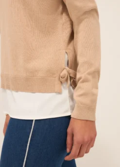 Tricot misto viscosa con inserto donna