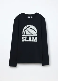 T-shirt a maniche lunghe in puro cotone jersey ragazzo