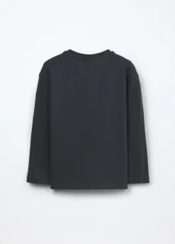 T-shirt a maniche lunghe in puro cotone jersey bambino