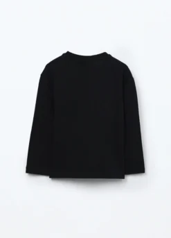 T-shirt a maniche lunghe in puro cotone jersey bambino