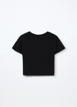 T-shirt AC/DC in jersey di puro cotone ragazza