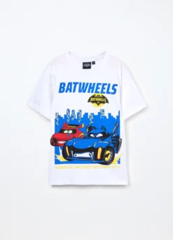 T-shirt Batwheels in jersey di puro cotone bambino
