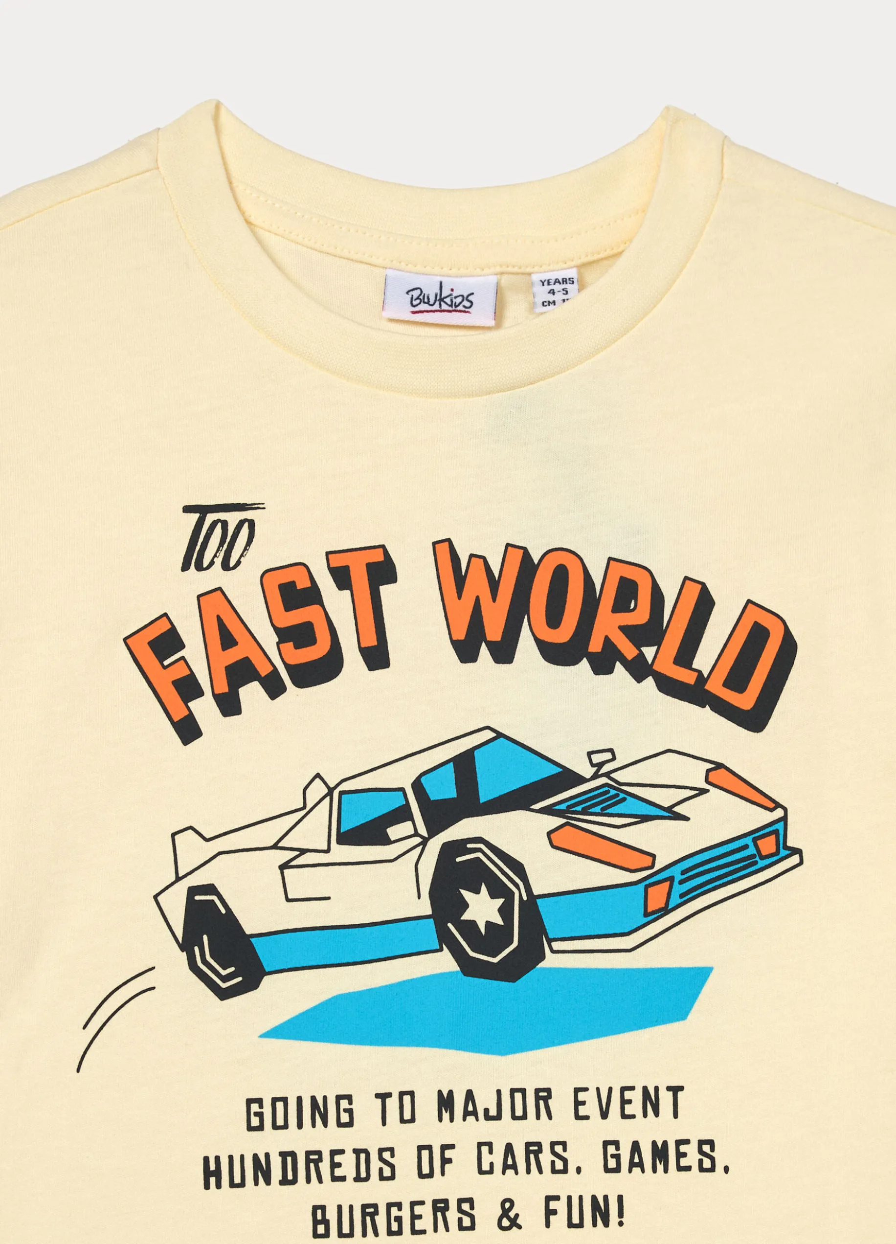 T-shirt con stampa in jersey di puro cotone bambino