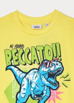 T-shirt con stampa in jersey di puro cotone bambino