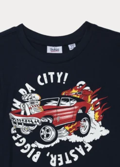 T-shirt con stampa in jersey di puro cotone bambino