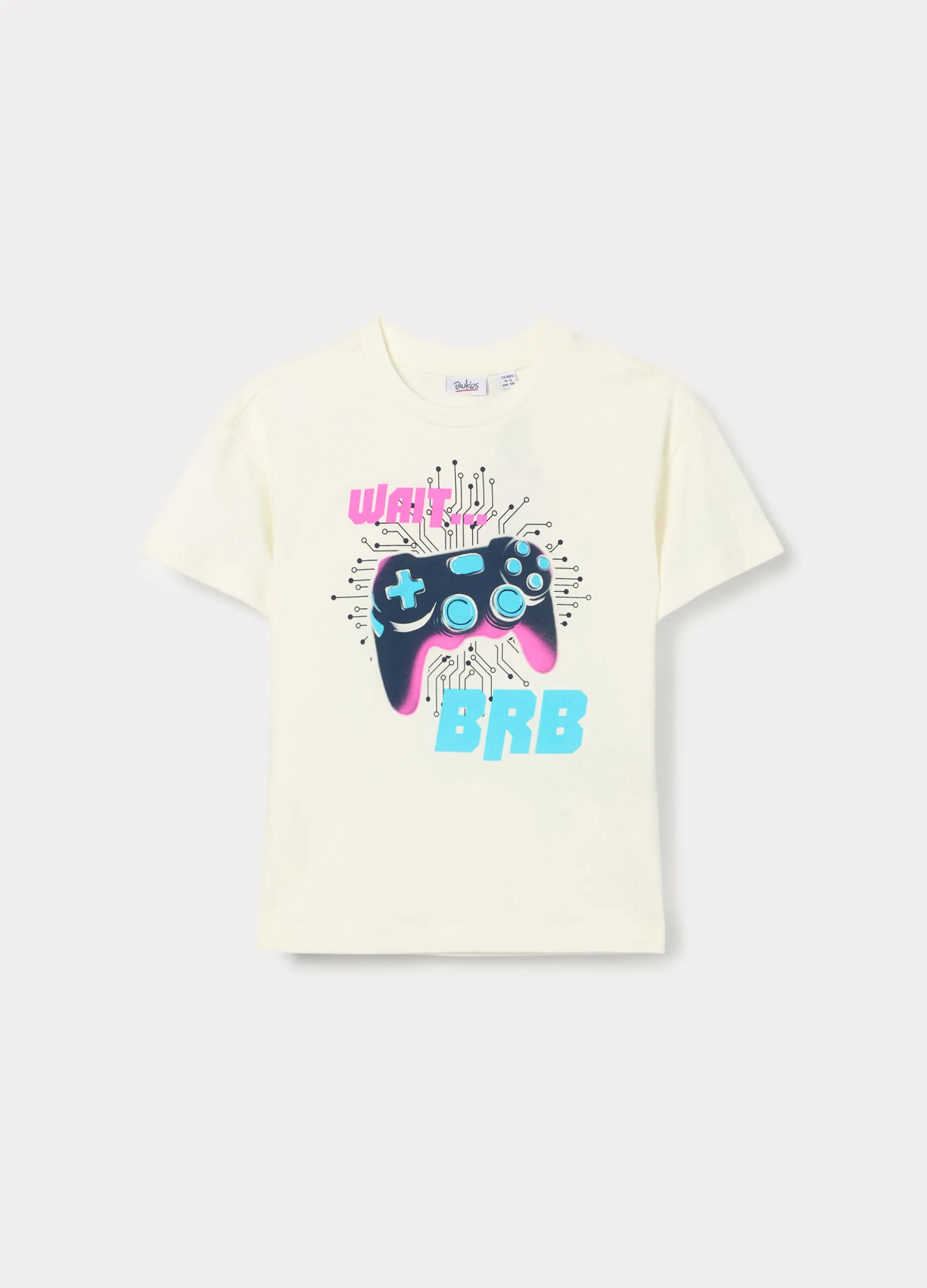 T-shirt con stampa in jersey di puro cotone bambino