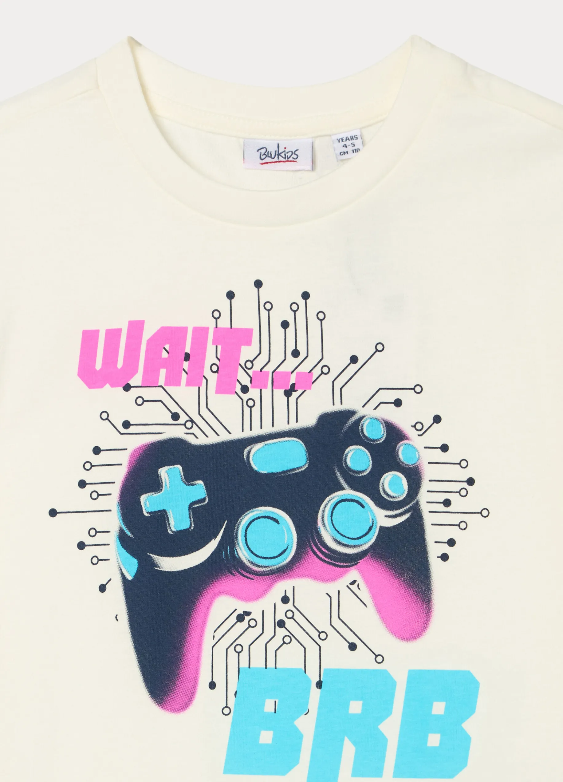T-shirt con stampa in jersey di puro cotone bambino