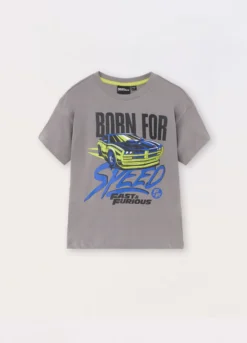 T-shirt Fast & Furious in jersey di puro cotone bambino