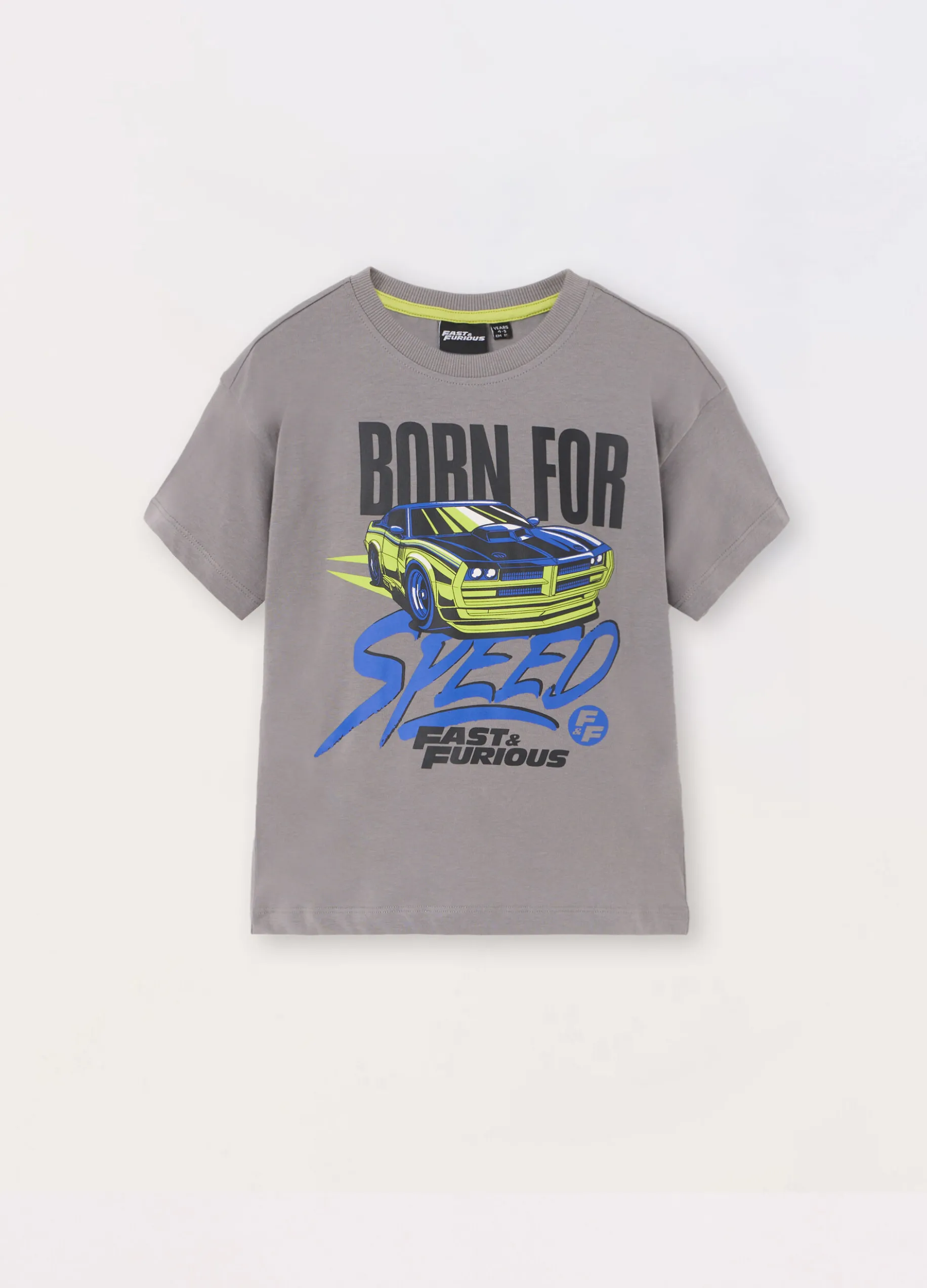 T-shirt Fast & Furious in jersey di puro cotone bambino