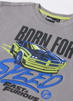 T-shirt Fast & Furious in jersey di puro cotone bambino