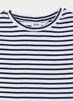 T-shirt fitted in costina stretch ragazza