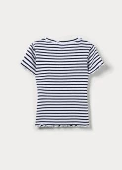 T-shirt fitted in costina stretch ragazza