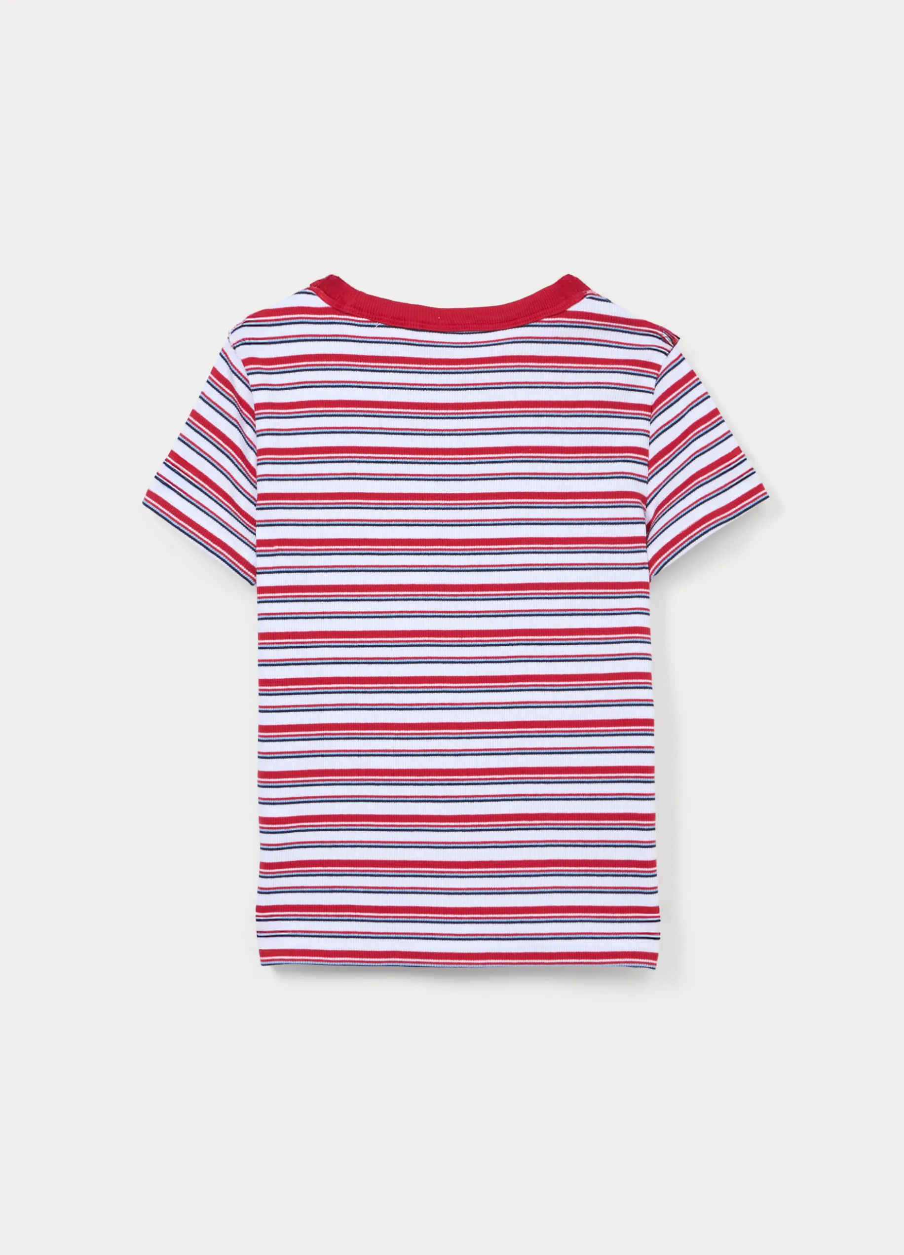 T-shirt girocollo fitted in costina ragazza