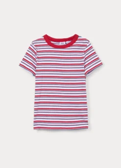 T-shirt girocollo fitted in costina ragazza