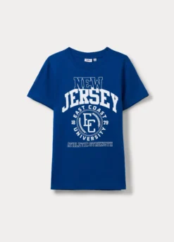T-shirt girocollo in jersey di puro cotone ragazzo