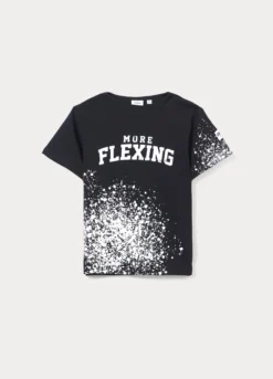 T-shirt girocollo in jersey di cotone stretch ragazzo