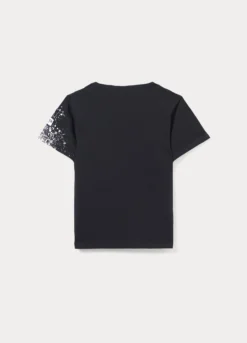 T-shirt girocollo in jersey di cotone stretch ragazzo