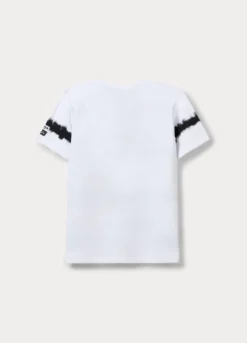 T-shirt girocollo in jersey di cotone stretch ragazzo