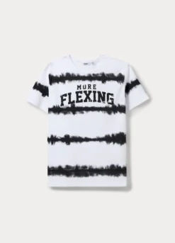 T-shirt girocollo in jersey di cotone stretch ragazzo