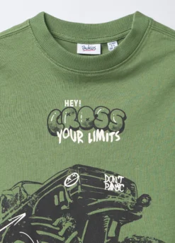 T-shirt girocollo in jersey di puro cotone bambino