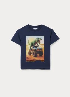 T-shirt girocollo in jersey di puro cotone bambino