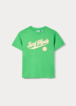 T-shirt girocollo in jersey di puro cotone bambino