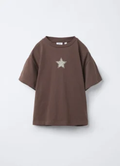 T-shirt girocollo in jersey di puro cotone ragazza