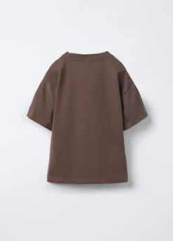 T-shirt girocollo in jersey di puro cotone ragazza