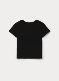 T-shirt girocollo in jersey di puro cotone ragazza