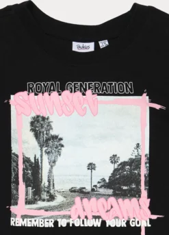 T-shirt girocollo in jersey di puro cotone ragazza