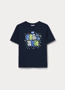 T-shirt girocollo in jersey di puro cotone ragazzo