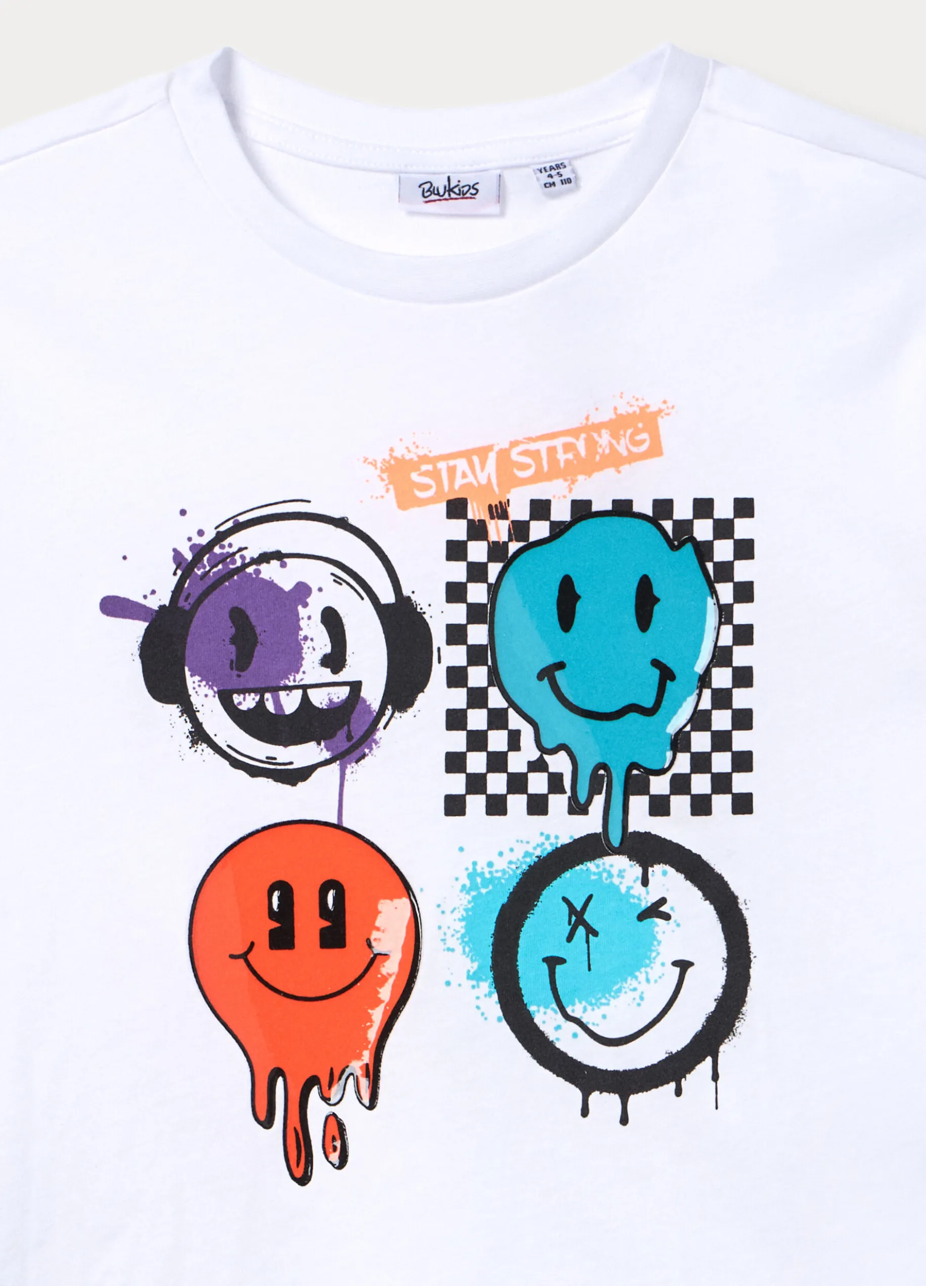 T-shirt girocollo in jersey di puro cotone bambino