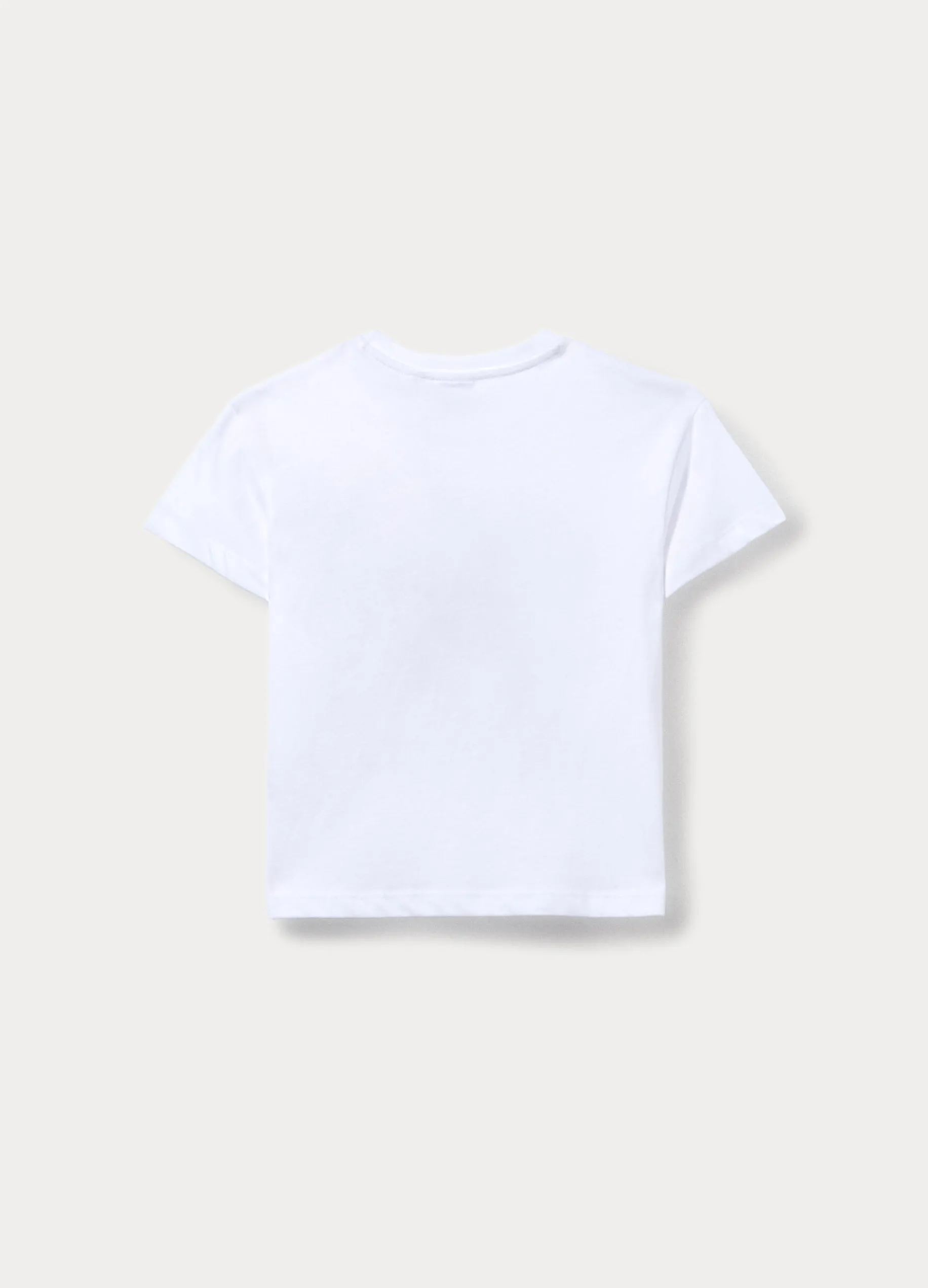 T-shirt girocollo in jersey di puro cotone bambino