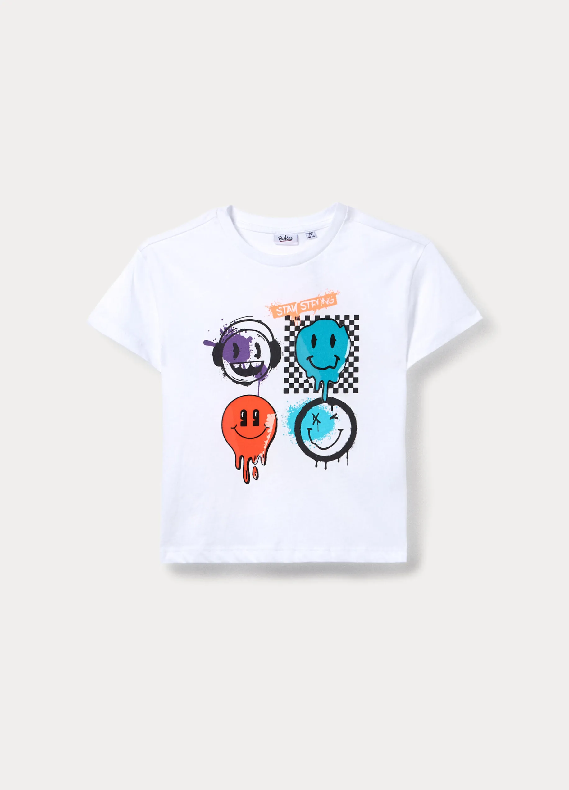 T-shirt girocollo in jersey di puro cotone bambino