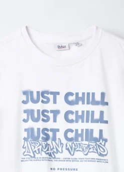 T-shirt girocollo in jersey di puro cotone ragazzo