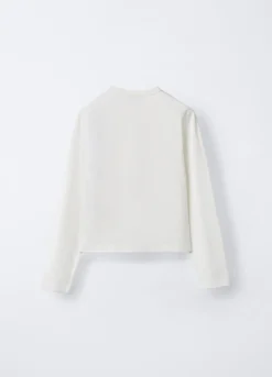 T-shirt girocollo in jersey di puro cotone ragazza
