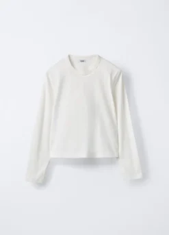 T-shirt girocollo in jersey di puro cotone ragazza