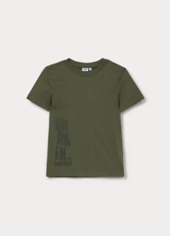T-shirt girocollo in jersey di puro cotone ragazzo