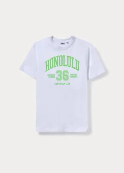 T-shirt girocollo in jersey di puro cotone ragazzo