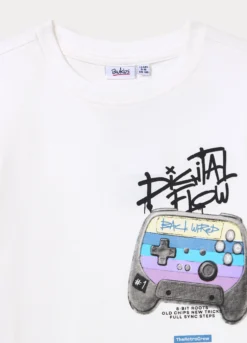 T-shirt girocollo in jersey di puro cotone ragazzo