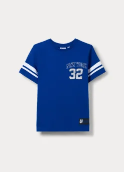 T-shirt girocollo in jersey di puro cotone bambino