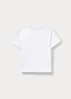 T-shirt girocollo in jersey slub bambino