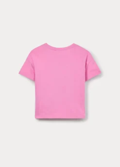 T-shirt girocollo in jersey di puro cotone ragazza